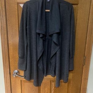 Eddie Bauer Heather Gray Open Front Cardigan. Size small